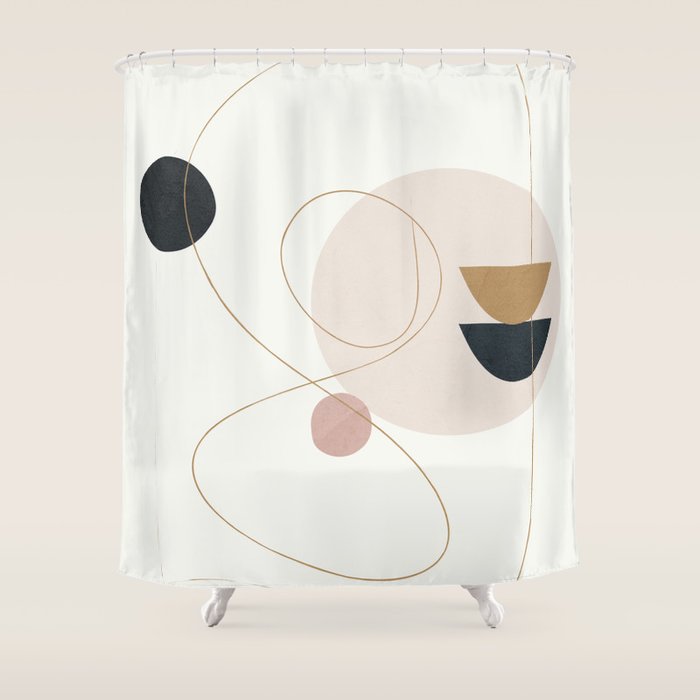 Abstract Minimal Art 31 Shower Curtain Gallery Image 1