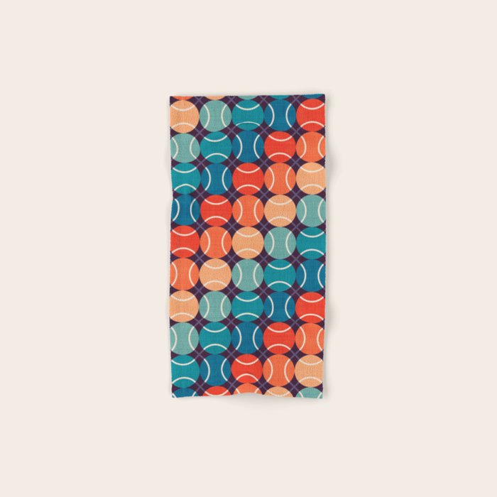 Retro Tennis 70s Rainbow Bath Towel Gallery Image 1