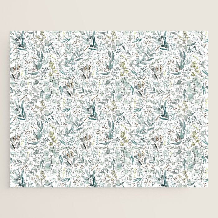 Little Eucalyptus Botanical Pattern Jigsaw Puzzle Gallery Image 1