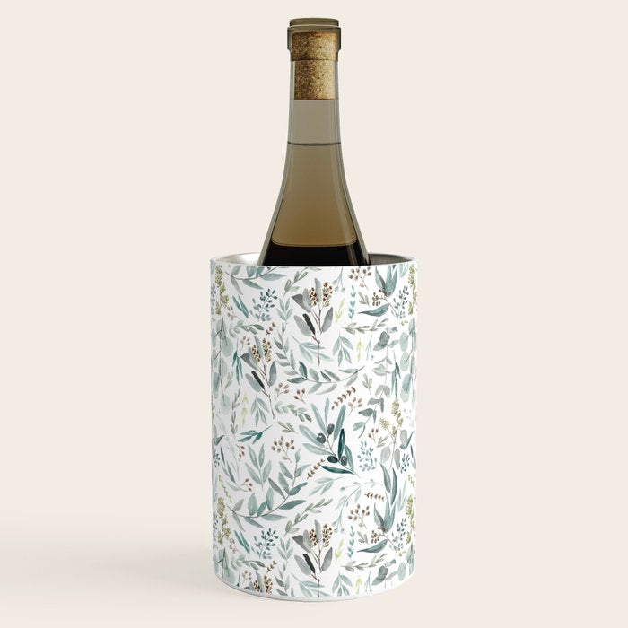 Little Eucalyptus Botanical Pattern Wine Chiller Gallery Image 3