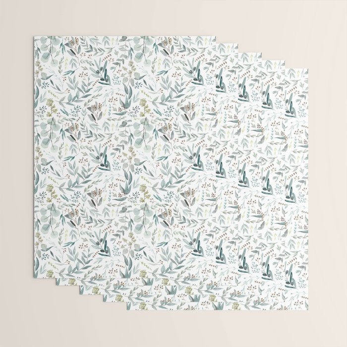 Little Eucalyptus Botanical Pattern Wrapping Paper Gallery Image 3