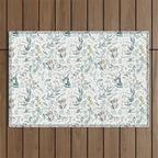 Little Eucalyptus Botanical Pattern Outdoor Rug Gallery Image 1