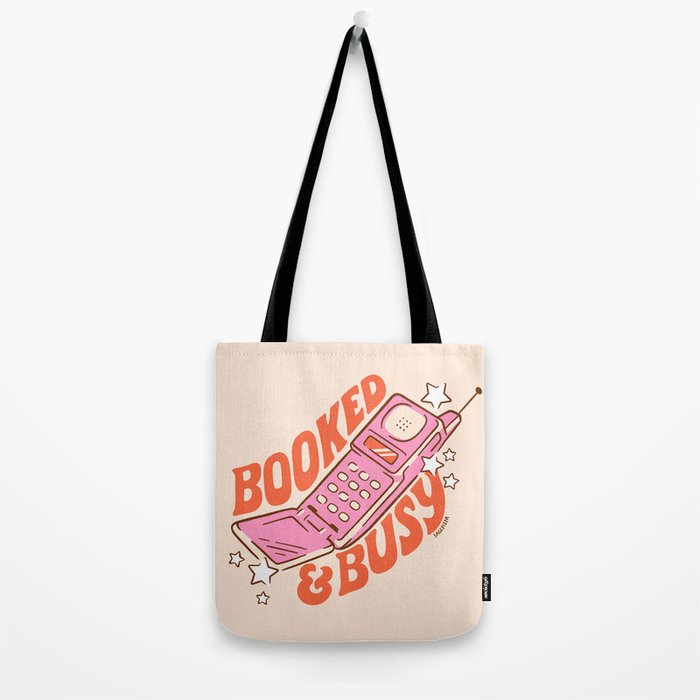 BOOKED AND BUSY (IN CREAM) Tote Bag Gallery Image 2