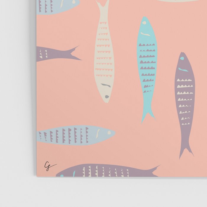 Sardines on Pink Poster Gallery Image 3