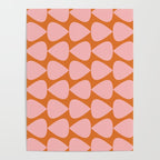 Plectrum Pattern in Pink and Orange Poster Gallery Image 4