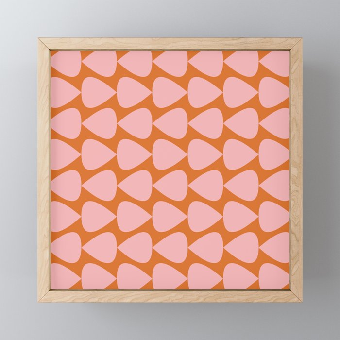 Plectrum Pattern in Pink and Orange Mini Art Print Gallery Image 1