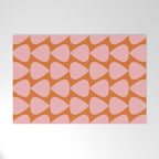 Plectrum Pattern in Pink and Orange Welcome Mat Gallery Image 1