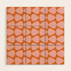 Plectrum Pattern in Pink and Orange Wood Wall Art Gallery Image 1