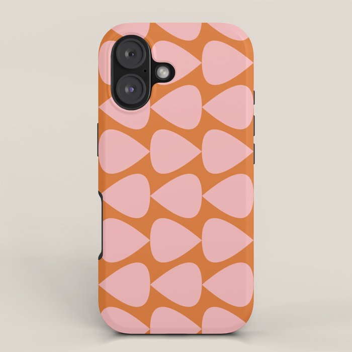 Plectrum Pattern in Pink and Orange iPhone Case Gallery Image 1