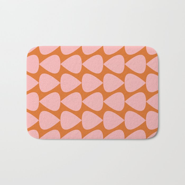 Plectrum Pattern in Pink and Orange Bath Mat Gallery Image 1