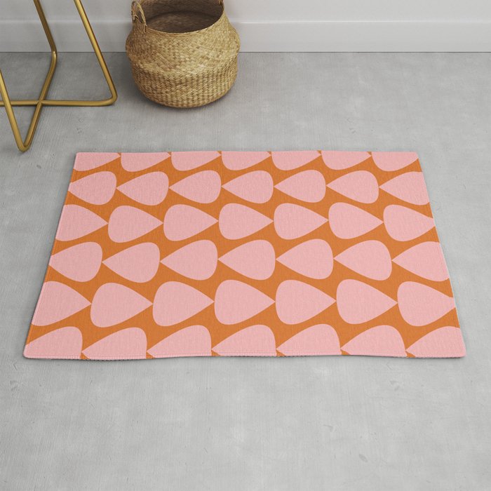 Plectrum Pattern in Pink and Orange Rug Gallery Image 1