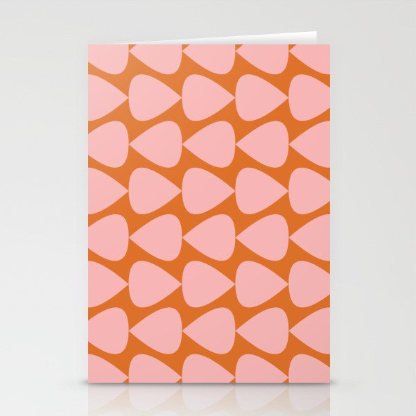 Plectrum Pattern in Pink and Orange Stationery Card Gallery Image 2