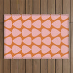 Plectrum Pattern in Pink and Orange Outdoor Rug Gallery Image 1