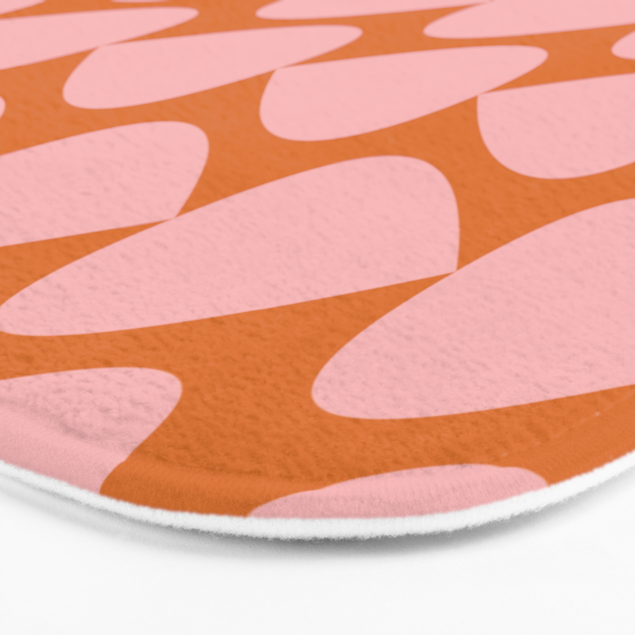 Plectrum Pattern in Pink and Orange Bath Mat Gallery Image 3