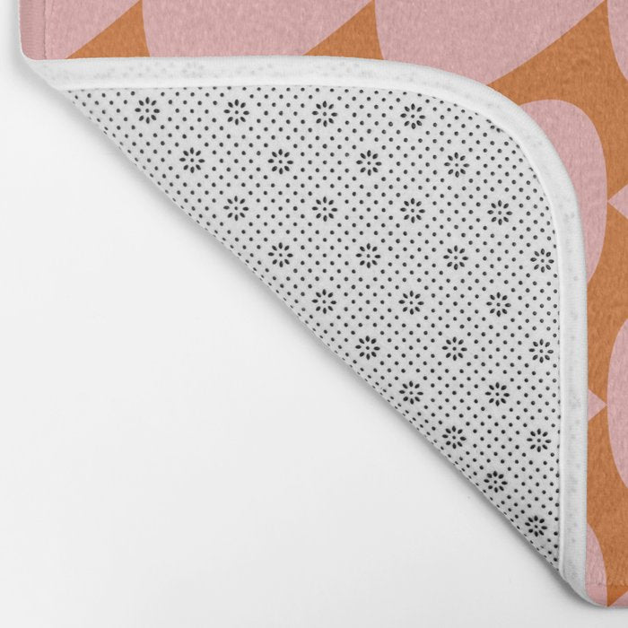 Plectrum Pattern in Pink and Orange Bath Mat Gallery Image 2