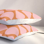 Plectrum Pattern in Pink and Orange Pillow Sham Gallery Image 3