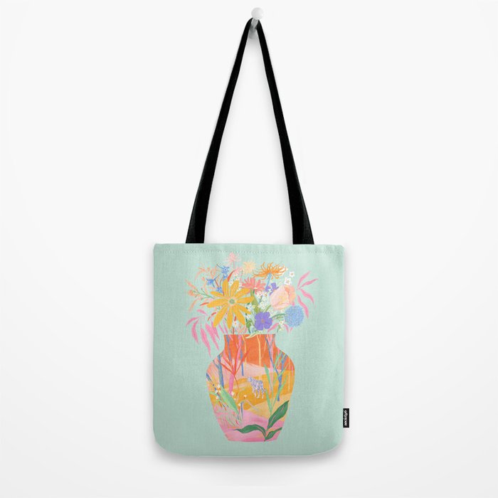 Whimsical Flower Vase Tote Bag Gallery Image 2