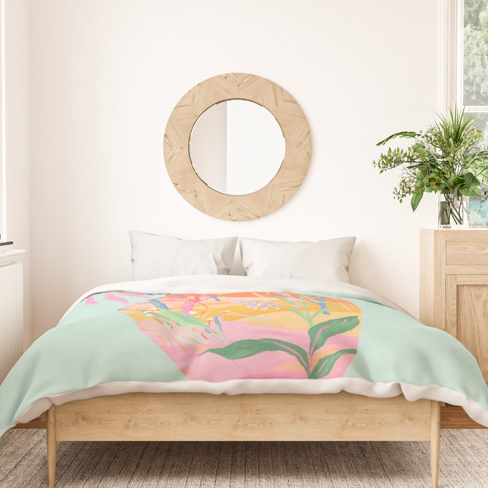 Whimsical Flower Vase Duvet Cover Gallery Image 3