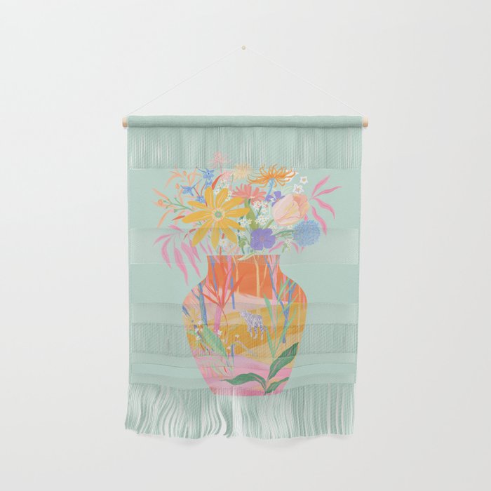 Whimsical Flower Vase Wall Hanging Gallery Image 1