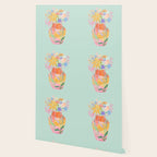 Whimsical Flower Vase Wallpaper Gallery Image 2