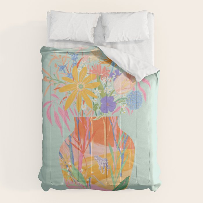 Whimsical Flower Vase Comforter Gallery Image 1