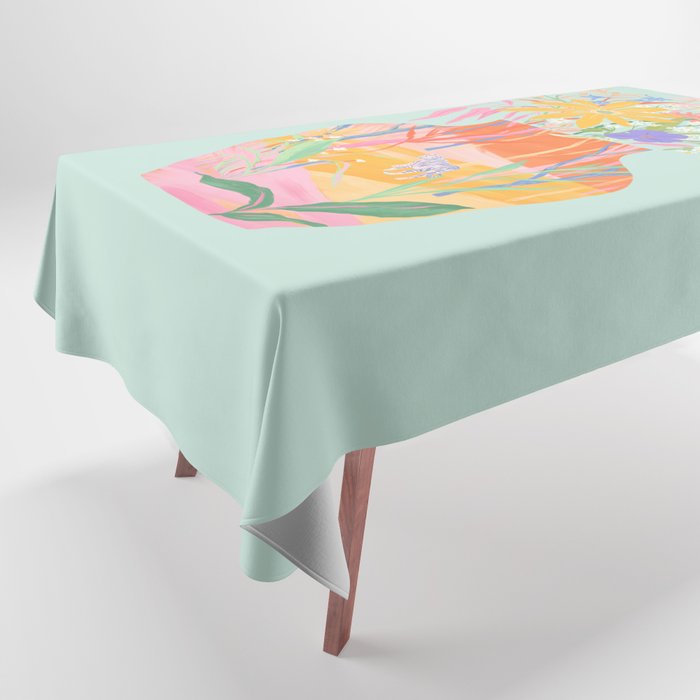 Whimsical Flower Vase Tablecloth Gallery Image 1