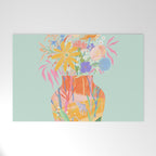 Whimsical Flower Vase Welcome Mat Gallery Image 1