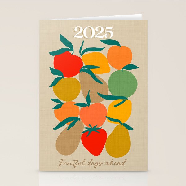 2025 RETRO FRUIT MARKET CALENDAR Stationery Card Gallery Image 1