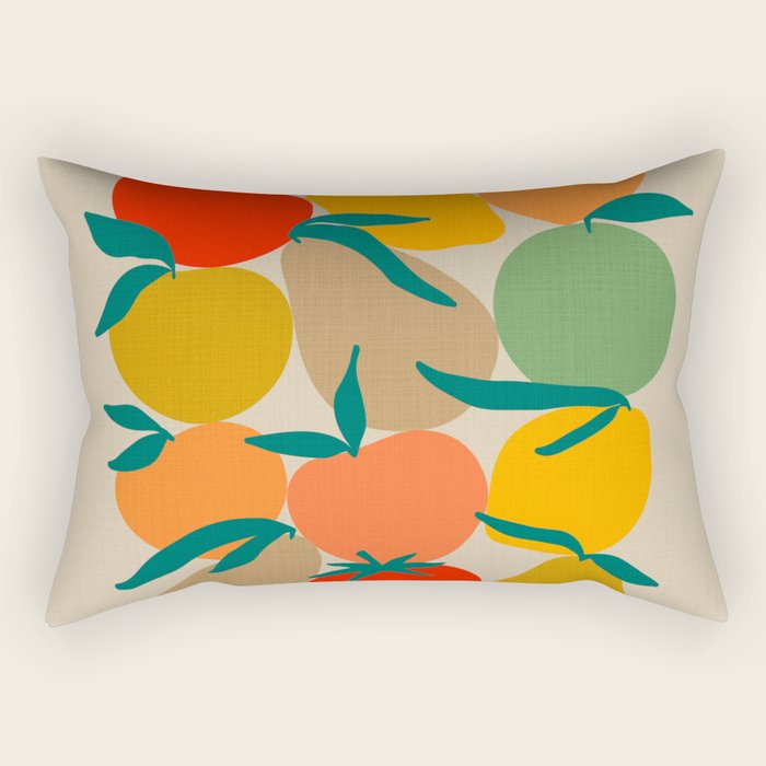 2025 RETRO FRUIT MARKET CALENDAR Rectangular Pillow Gallery Image 1