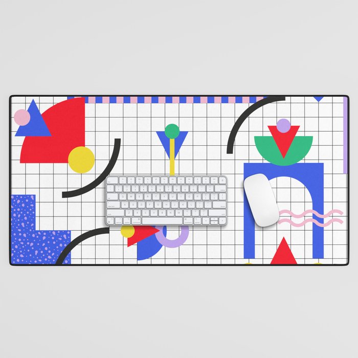 Memphis pattern 88 - 80s / 90s Retro Desk Mat Gallery Image 1