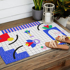Memphis pattern 88 - 80s / 90s Retro Outdoor Rug Gallery Image 2