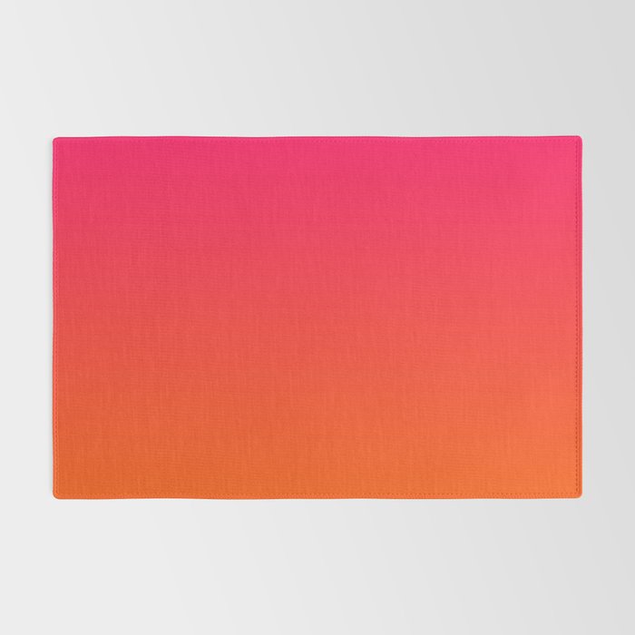 Bright Pink and Orange Ombre Rug Gallery Image 2