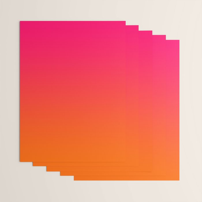 Bright Pink and Orange Ombre Wrapping Paper Gallery Image 3