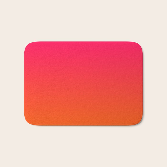 Bright Pink and Orange Ombre Bath Mat Gallery Image 1