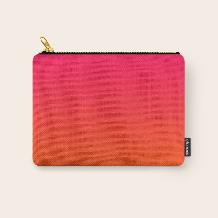 Bright Pink and Orange Ombre Carry All Pouch Gallery Image 1