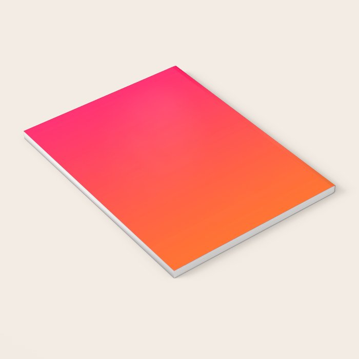 Bright Pink and Orange Ombre Notebook Gallery Image 3