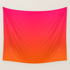 Bright Pink and Orange Ombre Wall Tapestry Gallery Image 4