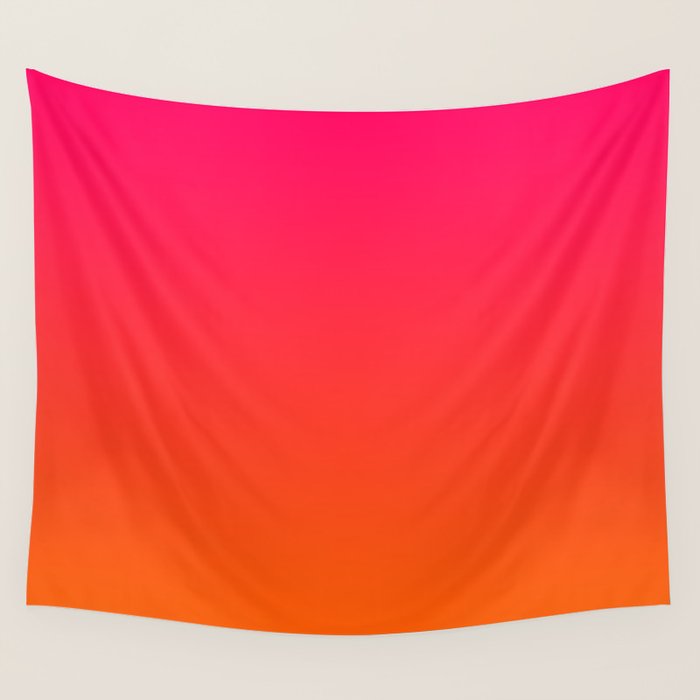 Bright Pink and Orange Ombre Wall Tapestry Gallery Image 4