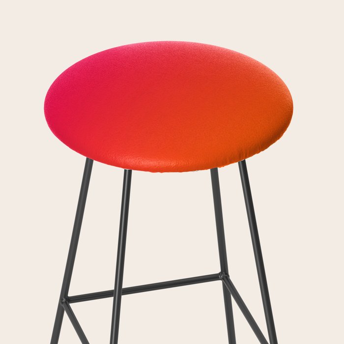 Bright Pink and Orange Ombre Stool Gallery Image 2