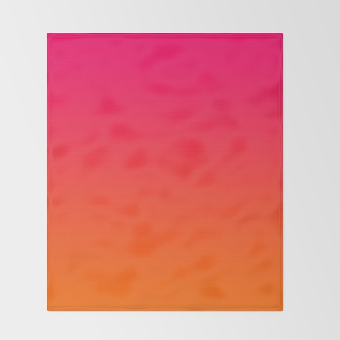 Bright Pink and Orange Ombre Throw Blanket Gallery Image 2