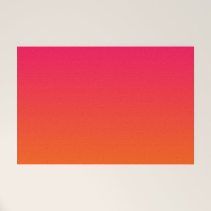 Bright Pink and Orange Ombre Welcome Mat Gallery Image 1