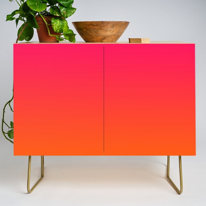 Bright Pink and Orange Ombre Credenza Gallery Image 1