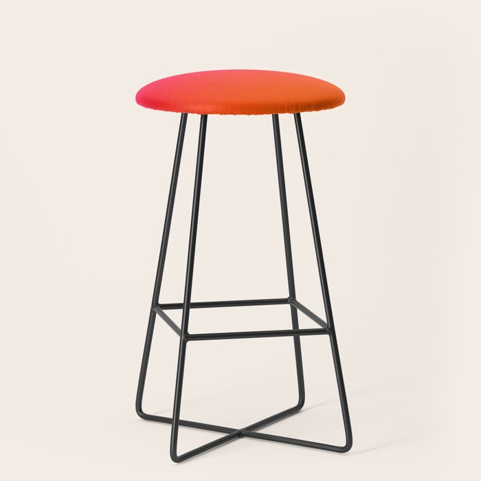 Bright Pink and Orange Ombre Stool Gallery Image 1
