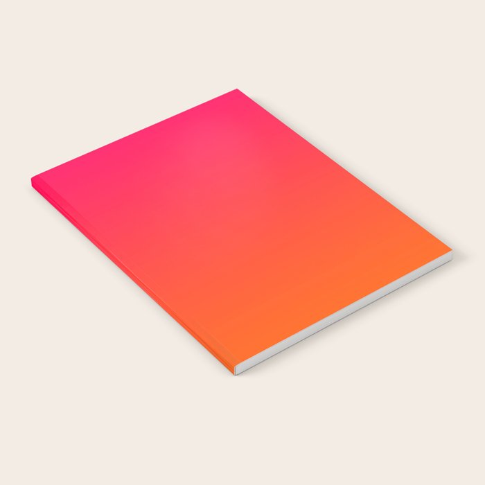 Bright Pink and Orange Ombre Notebook Gallery Image 2