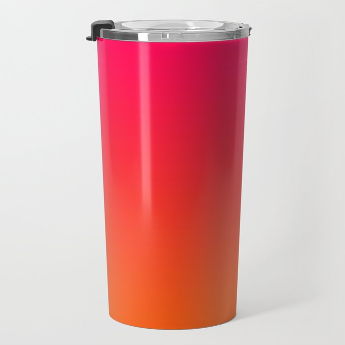 Bright Pink and Orange Ombre Travel Mug Gallery Image 3