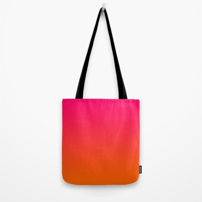 Bright Pink and Orange Ombre Tote Bag Gallery Image 2
