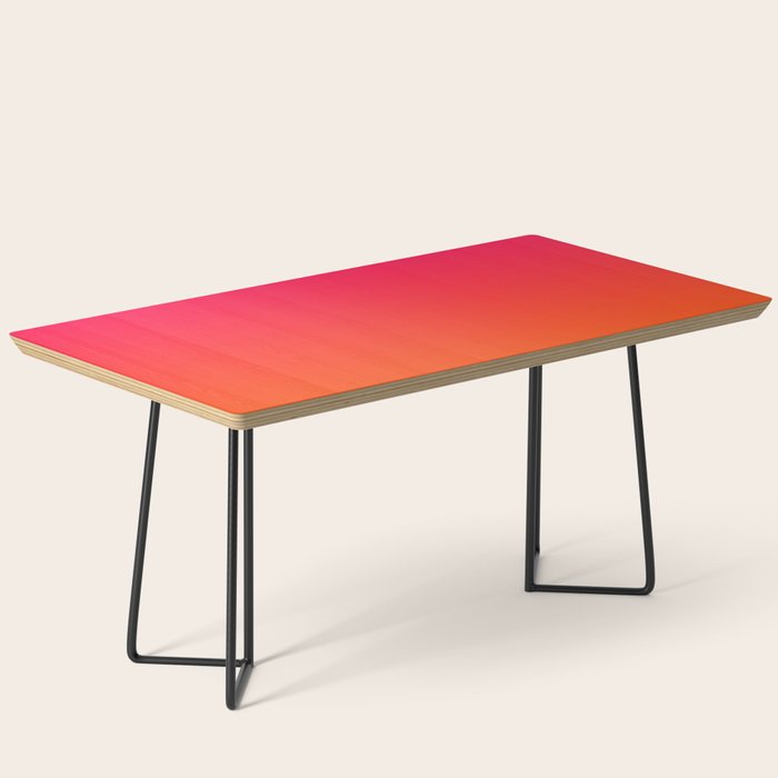 Bright Pink and Orange Ombre Coffee Table Gallery Image 1