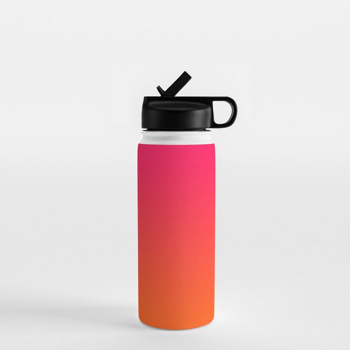 Bright Pink and Orange Ombre Water Bottle Gallery Image 1