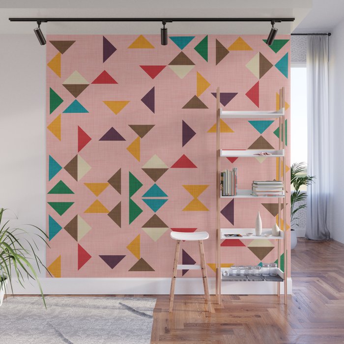 Triangle mod pink Wall Mural Gallery Image 1