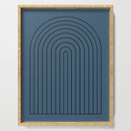 Minimal Arch XLIV Navy Blue Modern Geometric Lines Serving Tray Gallery Image 1